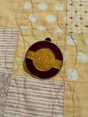 Disney Gold & Burgundy Enamel Pin